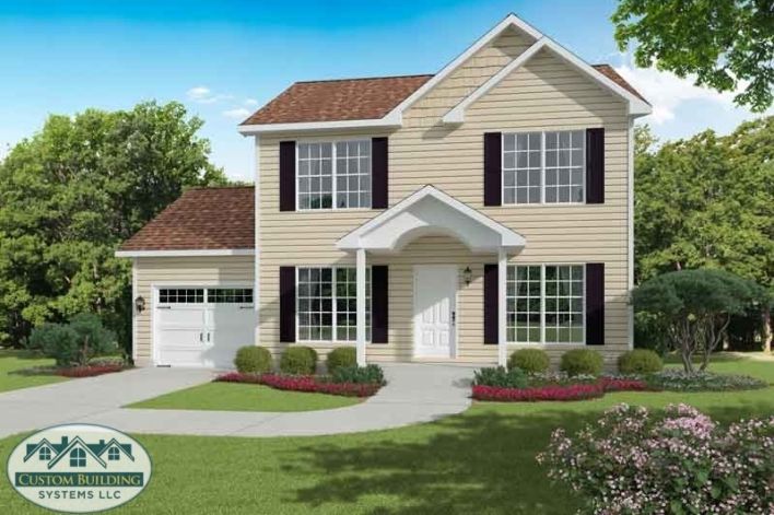 Two-story modular home.