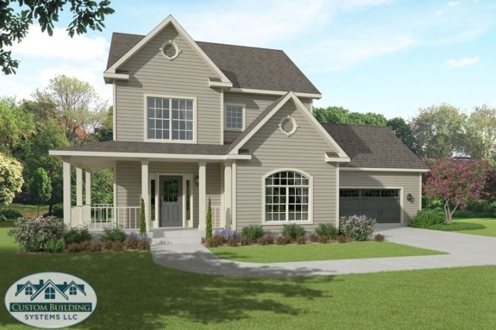 A two-story modular home.