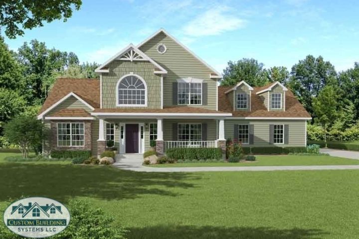 A two-story modular home in Dennis.